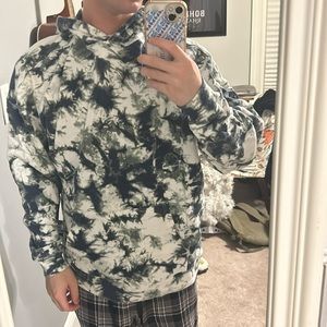 Black and white tie dye hoodie